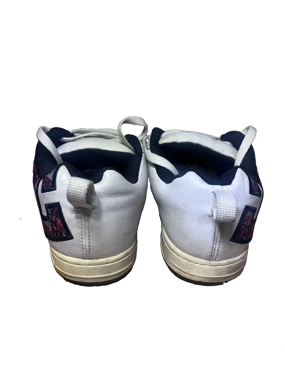 DC Shoes Court Graffik SE Skate White Pink Black Graffiti Men's 10